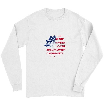 Discover American Flag Sunflower Hippie Long Sleeves
