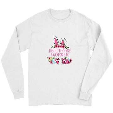 Discover Cute Health Care Worker Rabbit Bunny Ears Happy Easter Eggs Long Sleeves