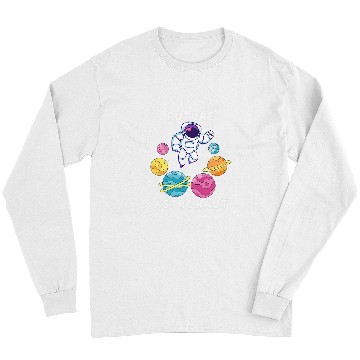 Discover Astronauts Planets Science Lover Astronomy Outer Space Future Astronaut Long Sleeves