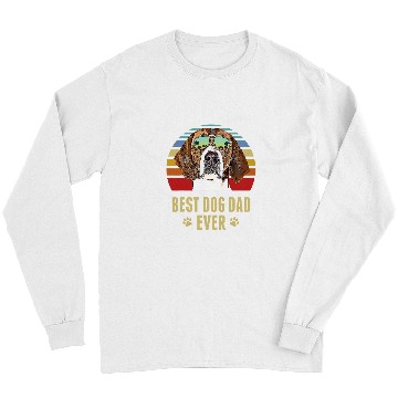 Discover American Foxhound bests Dog Dad Ever Retro Sunset Long Sleeves
