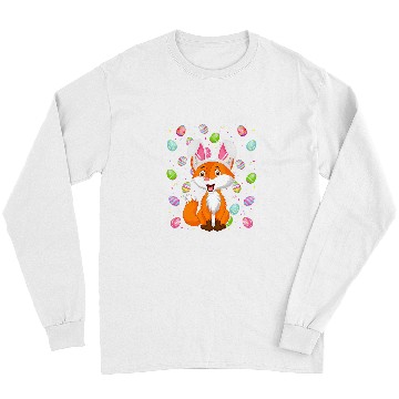 Discover Fox Lover Bunny Easter Egg Lover Funny Fox Easter Sunday Long Sleeves