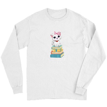 Discover Funny Cat Mom Ladies Reading Teacher Book Lover Long Sleeves