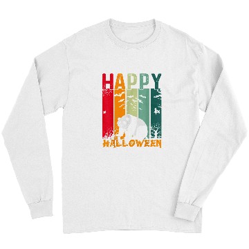 Discover Funny Bear Panda Lover Girls Boys Retro Style Halloween Dinner Party 200 Cute Bears Long Sleeves
