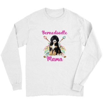 Discover Bernedoodle Mama Cute Mama Bernedoodle Dog Lover Long Sleeves