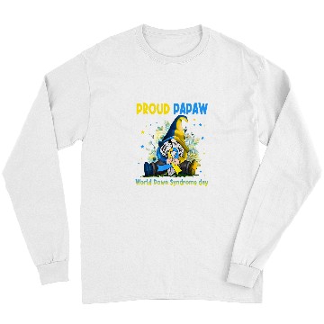 Discover Family Gnome Proud Papaw Down Syndromes Awareness T21 Long Sleeves