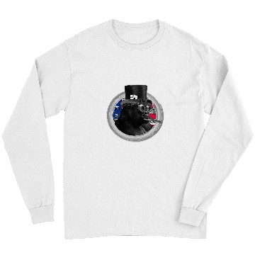 Discover Alpha Silverback GORILLA Steampunk Pokers face Art Design Long Sleeves