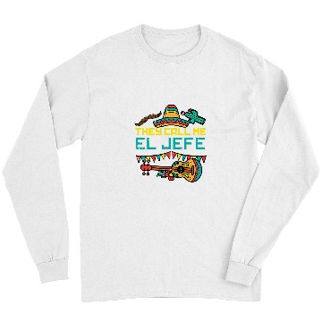 Discover Guitarist They Call Me El Jefe Guitar Cinco De Mayo Music Boys Men Guitar Long Sleeves