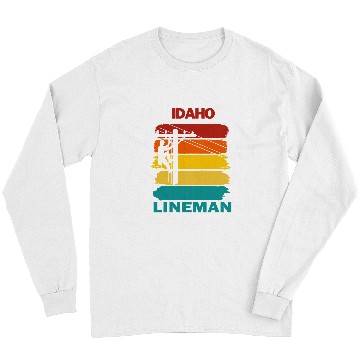 Discover Electrical Idaho Lineman Sunset Electrician Long Sleeves
