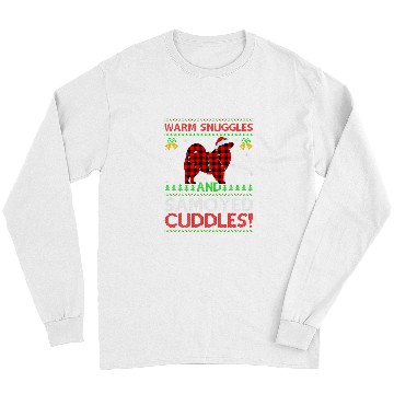 Discover Dog Samoyed Warm Snuggles And Samoyed Cuddles Ugly Samoyed Christmas Long Sleeves