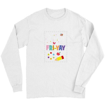 Discover Weekend happiness Happy FriYay Friday Lovers Fun Teacher Long Sleeves