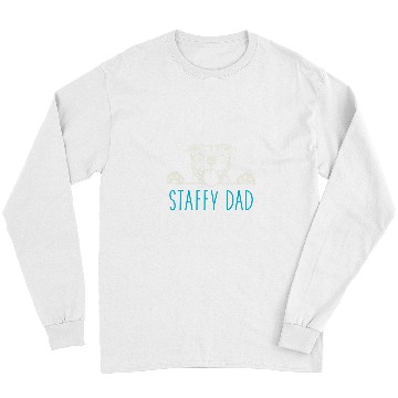 Discover Dog Staffordshire Staffy Dad with Staffordshire Bull Terrier Dog Long Sleeves