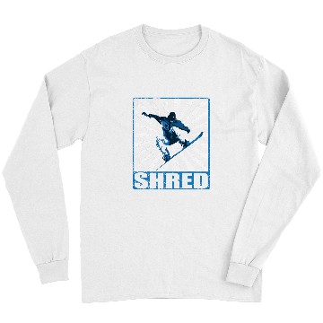 Discover Skiing Ski SHRED Snowboard Snowboarding Long Sleeves