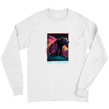 Discover Funny Bear Great Sand Dunes Colorado Mountain Cute Bears Long Sleeves