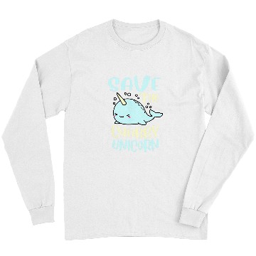 Discover Funny Save The Chubby Unicorns Narwhal Long Sleeves