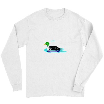 Discover Greenheaded Loon Bird Lover Art Illustration Long Sleeves