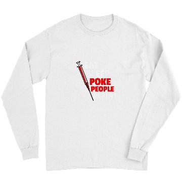 Discover Eat Sleep Poke People Repeat Phlebotomist Phlebotomy Long Sleeves