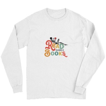 Discover Reading Book I Read Banned Books Week Librarian Freadom Reader Nerd Men 2 9 Reader Long Sleeves