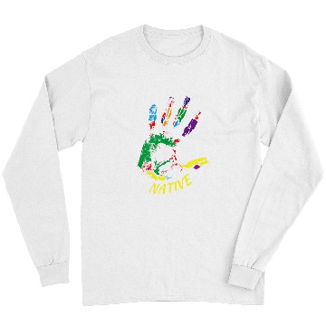 Discover Handprint Native American Indigenous Tribe Illustration Long Sleeves