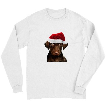 Discover Funny Labrador Lab Dog Chocolate Lab Puppy Image Labrador Retriever Christmas Long Sleeves