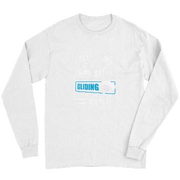 Discover Skydiving Gift Eat Sleep Gliding Repeat Paragliding Parachute Paraglider 2 Long Sleeves
