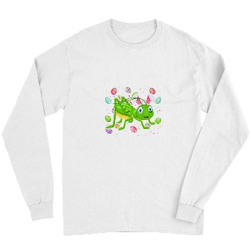Discover Grasshopper Easter Egg Lover Funny Easter Sunday Long Sleeves