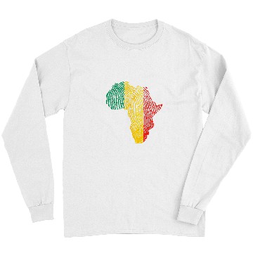 Discover Pan African Flag Fingerprint Black History Month Proud Long Sleeves