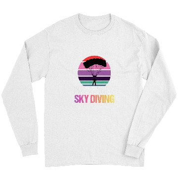 Discover Skydiving Gift Funny Skydiver Skydiving Bucket List Skydiving Vintage Long Sleeves