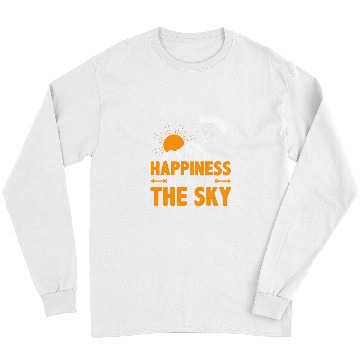 Discover Skydiving Gift Happiness Is A Day In The Sky Paragliding Paraglider Skydive Long Sleeves