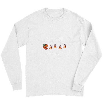 Discover Funny Halloween Pumpkin Candy Corn Retro Pixel Art Long Sleeves