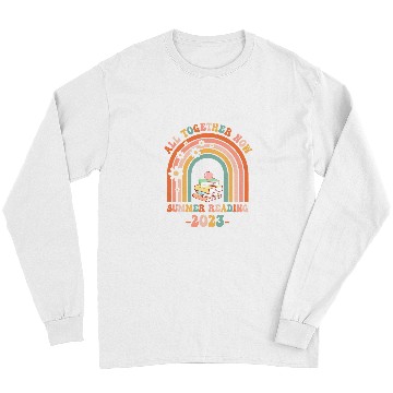Discover Reading Book All Together Now Summer Reading Rainbow Book Lover 15 Reader Long Sleeves
