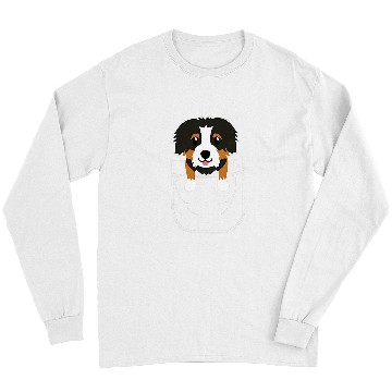 Discover Cute Bernedoodle Dog in Pocket Long Sleeves