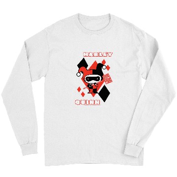 Discover DC Comics Harley Quinn Chibi Diamond Portrait Logo Long Sleeves