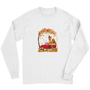 Discover Poodles Autumn Fall Pumpkin Truck Mappe Thanksgiving321 Poodle dog Long Sleeves