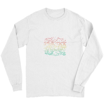 Discover Camping Paradise Forest Landscape Mountain View Long Sleeves