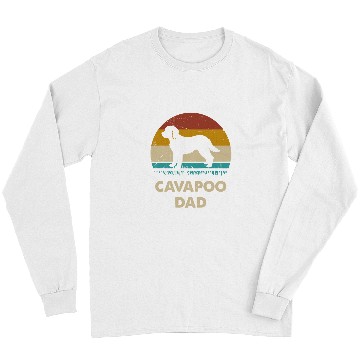 Discover Cavapoo Dad For Men Cavapoo Dog Lovers Gift Dad Vintage Long Sleeves