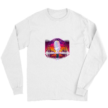 Discover Retro Aesthetic karaoke microphone Singer Long Sleeves