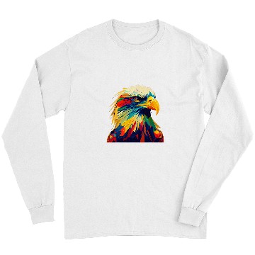 Discover American Bald Eagle Design Colorful Pop Art Bald Eagle Lover Long Sleeves