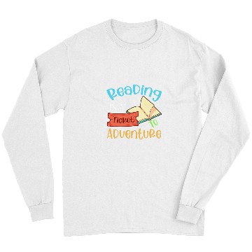 Discover Reading Book Adventure Funny Librarian Bookworm Book Lover Reader Long Sleeves