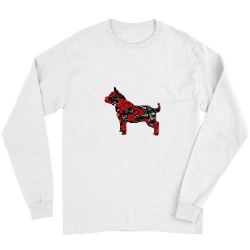 Discover Bully or pitbull dog florals art pits lover gift Long Sleeves