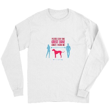 Discover Dog Great Dane Social Distancing Guide Long Sleeves