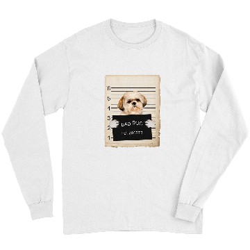 Discover shih tzu Dog mug shot Long Sleeves