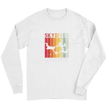 Discover Skydiving Gift vintages Skydiving Retro Parachuting Skydiver Long Sleeves