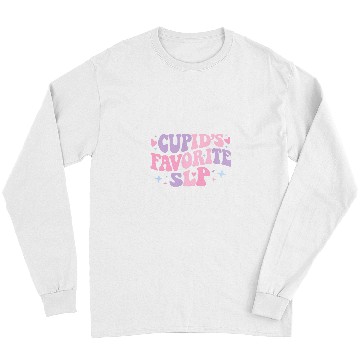 Discover Cupids Favorite Speech Therapist SLP Groovy Valentines Day Long Sleeves
