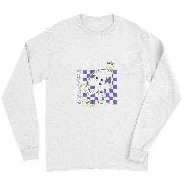 Discover Danny Phantom Sam Manson Retro Kanji Checkerboard Portrait Long Sleeves