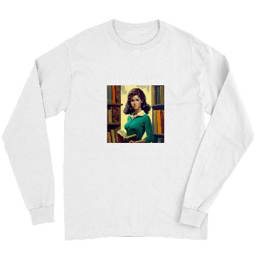 Discover Reading Book Support Your Local Library Book Reader Retro Librarian Reader Long Sleeves