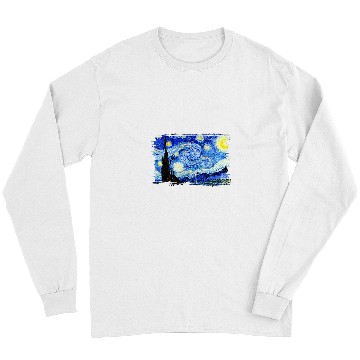 Discover Stylish vintages Art Starry Night Vincent Van Gogh Classic 2 Long Sleeves