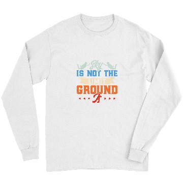 Discover Skydiving Gift Sky Is Not The Limit Ground Is vintages 1 Long Sleeves