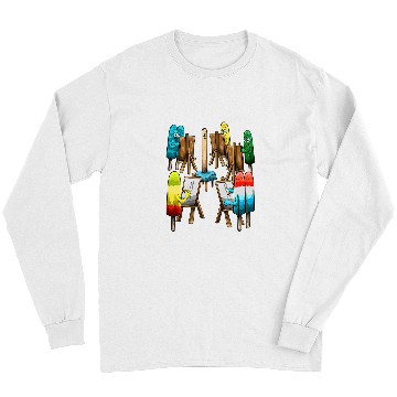 Discover Fun Popsicle Act Sketch Drawing School Art Class for Artists Long Sleeves