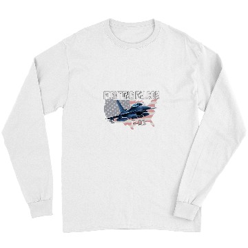 Discover F16 Fighting Falcon Viper Fighter Pilot Military Aviation Long Sleeves