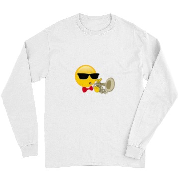 Discover Trumpet Lover Player Emoticon Band Concert Long Sleeves